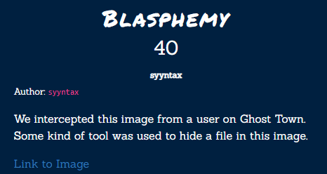Blasphemy Challenge Description
