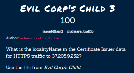 Evil Corp's Child 3 Challenge Description