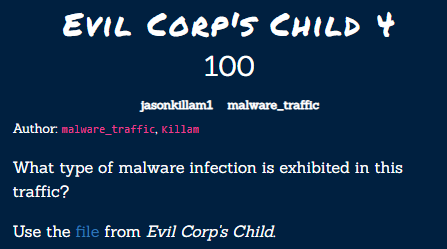 Evil Corp's Child 4 Challenge Description